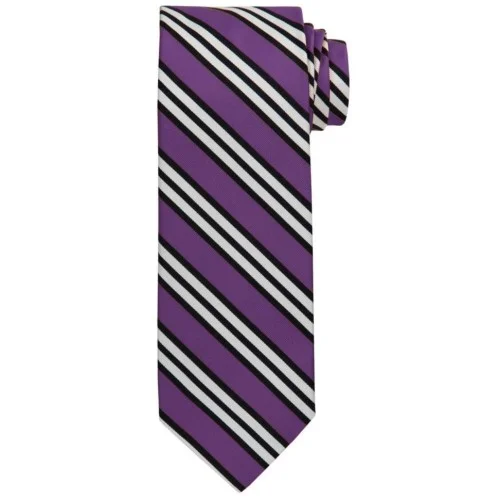 VioletStripe Custom Logo Tie